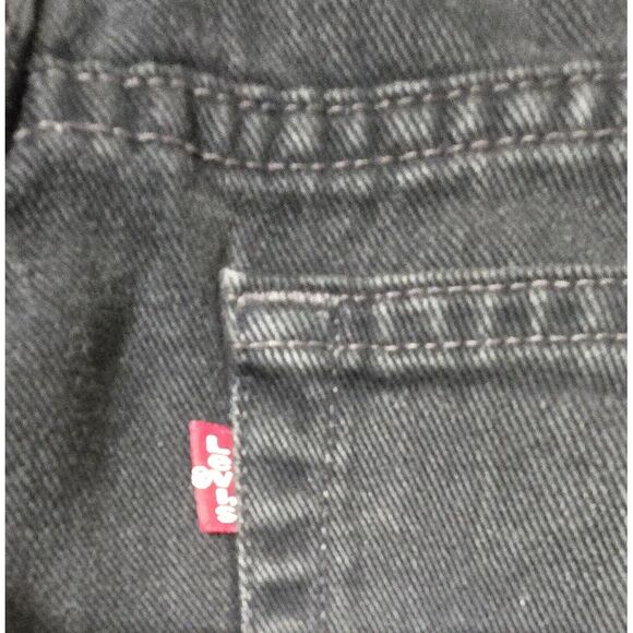 VINTAGE 2000 LEVIS 550 WOMENS JEANS SZ 14 R (32×28) RELAXED FIT TAPERED BLACK - Picture 10 of 16